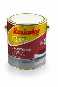 Tinta Acrílico Ouro Branco Acetinado Resicolor – 3,6L