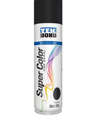 Tinta Spray Uso Geral Tekbond – Preto Brilhante 350ml