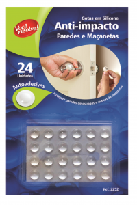 Gotas de Silicone Anti-Impacto para Paredes e Maçanetas – 24 unidades