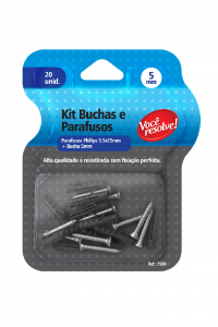 Kit Buchas + Parafusos Você Resolve – 5mm