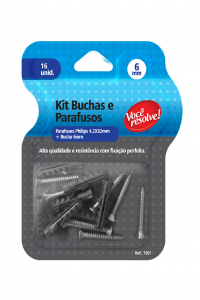 Kit Bucha + Parafuso Você Resolve – 6mm