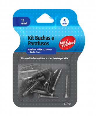 Kit Bucha + Parafuso Você Resolve – 6mm