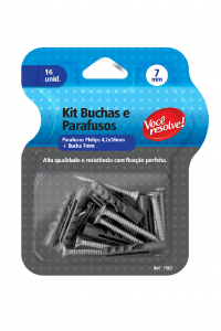 Kit Buchas + Parafusos Você Resolve – 7mm